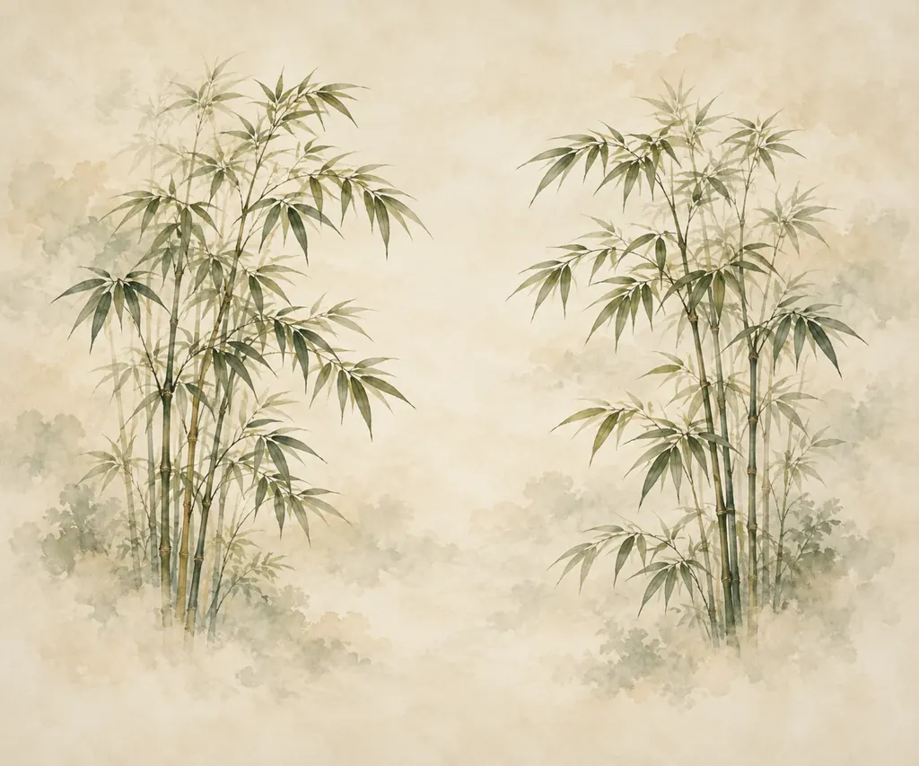 Bamboo Serenity wall tapestry artwork