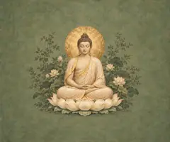 Buddha in Sage and Gold