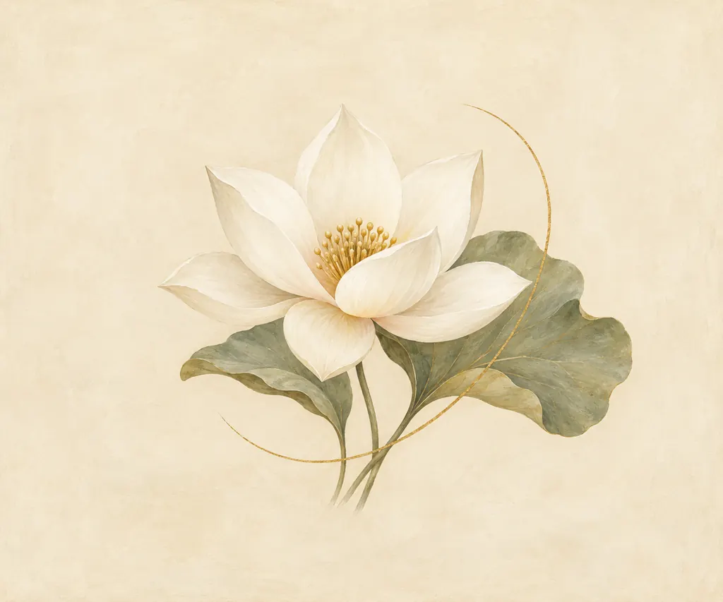 Quiet Lotus wall tapestry artwork