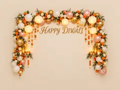 Diwali Ivory and Blush Backdrop