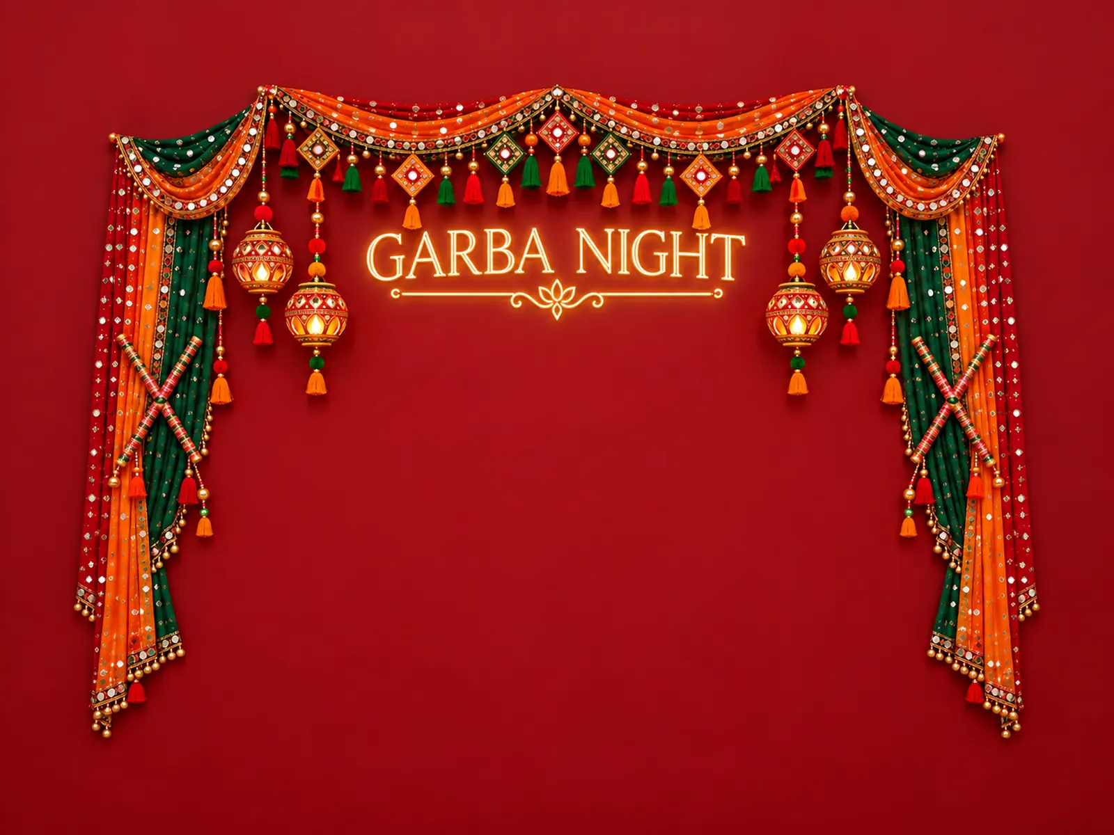 Garba Night Backdrop backdrop artwork