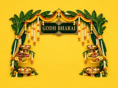 Godh Bharai Banana Leaf Backdrop