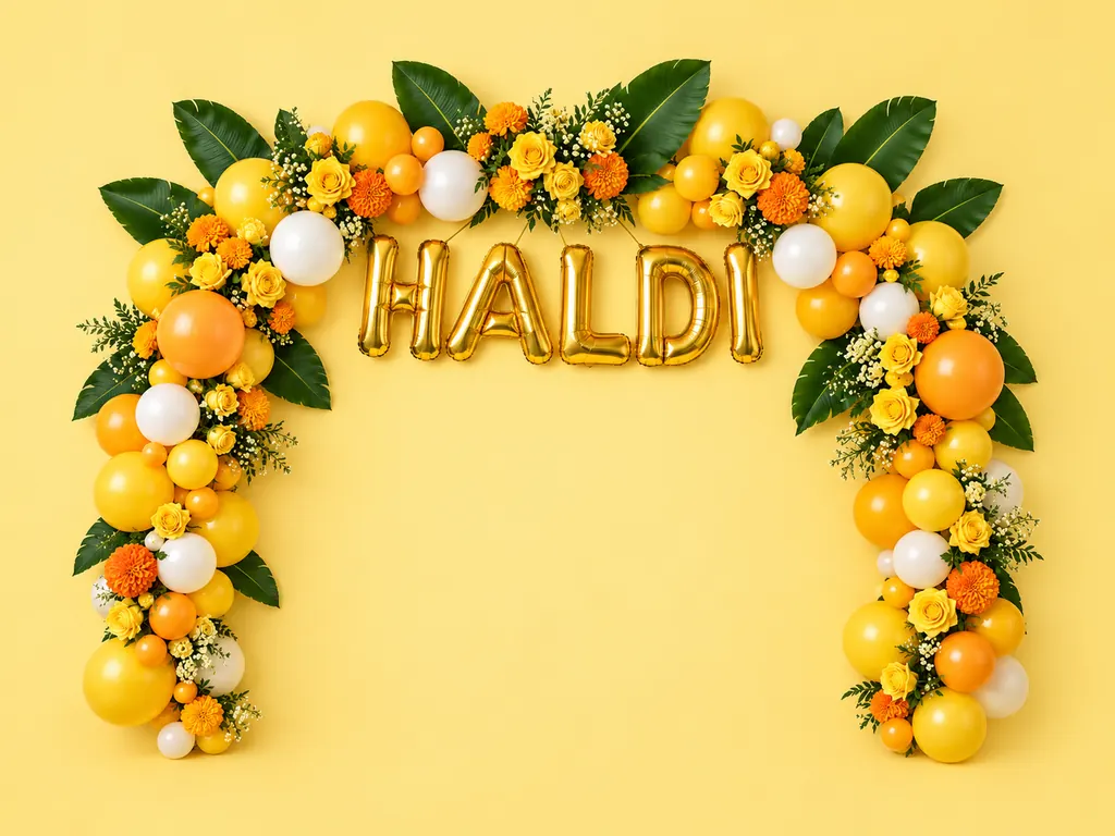 Haldi Balloon Arch Backdrop backdrop artwork