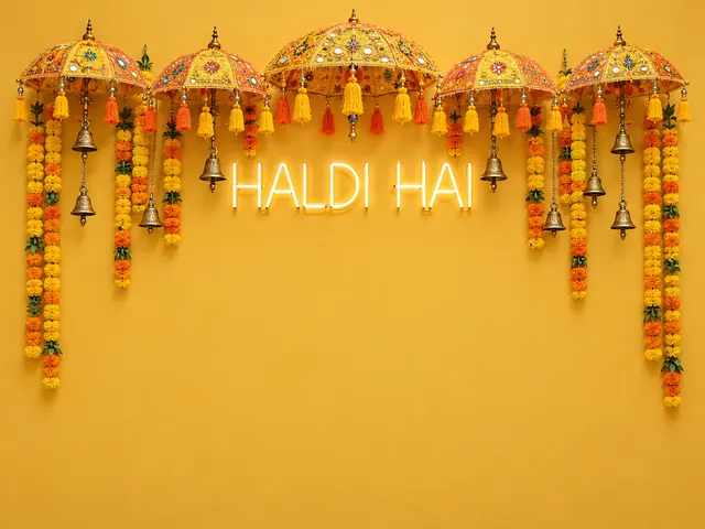 Haldi Hai Umbrellas Backdrop
