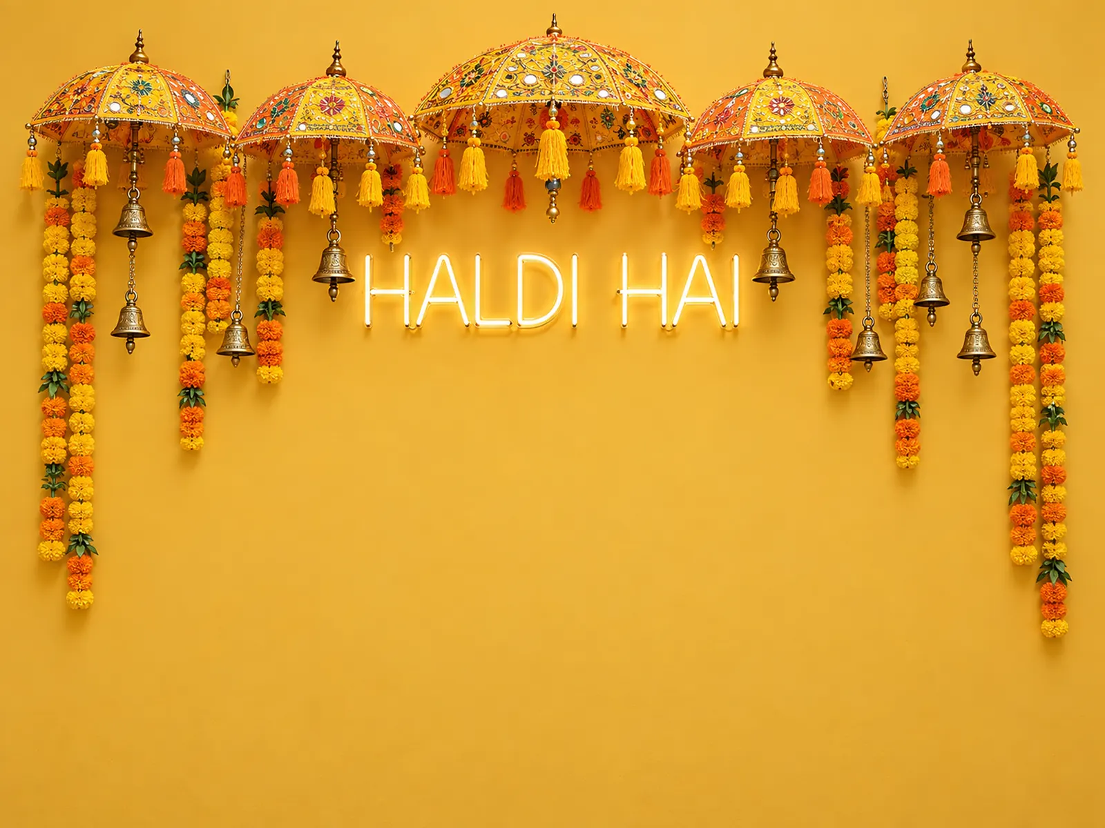 Haldi Hai Umbrellas Backdrop backdrop artwork