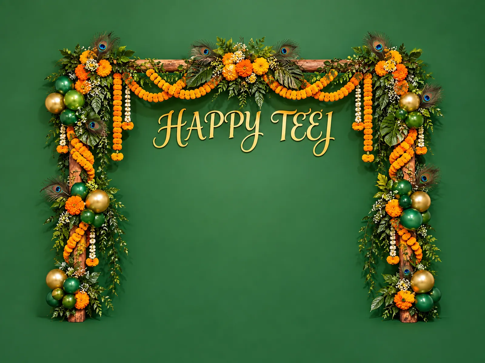 Happy Teej Backdrop backdrop artwork
