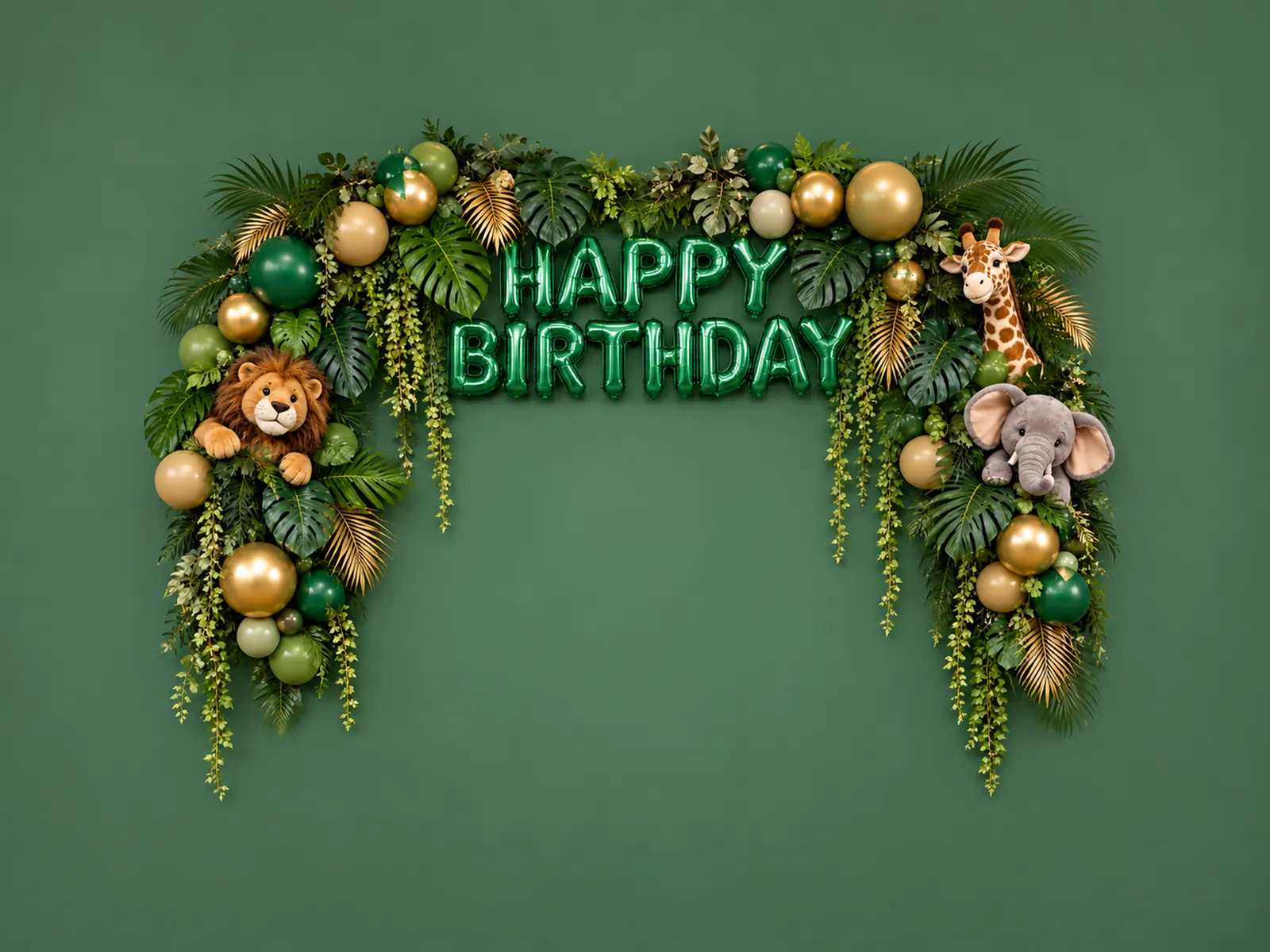Jungle Safari Birthday Backdrop backdrop artwork