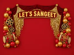 Let's Sangeet Backdrop