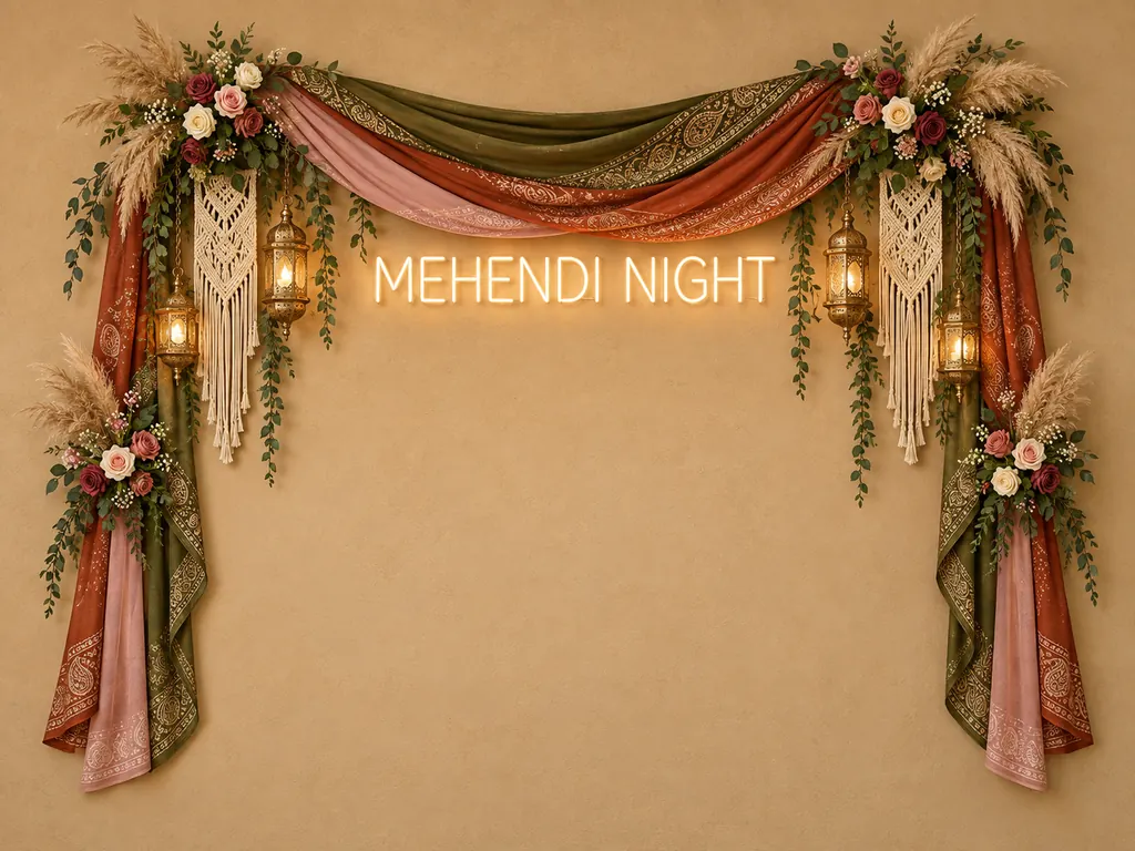 Mehendi Night Backdrop backdrop artwork