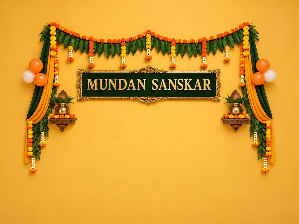 Mundan Sanskar Backdrop backdrop artwork