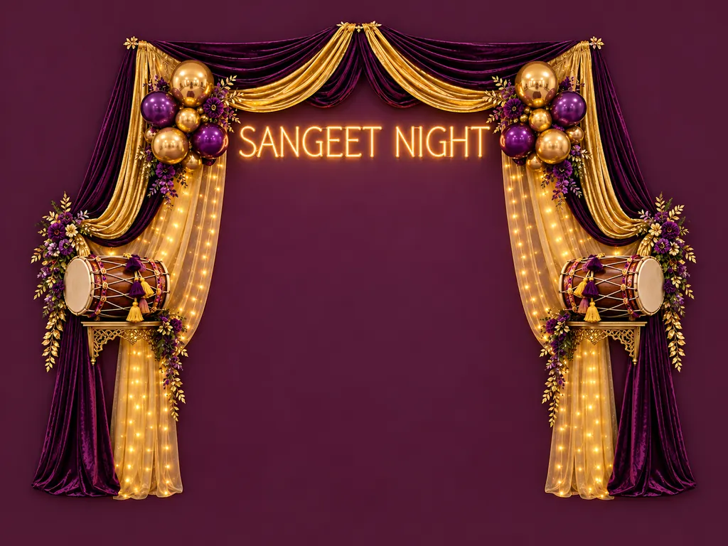 Sangeet Night Backdrop backdrop artwork