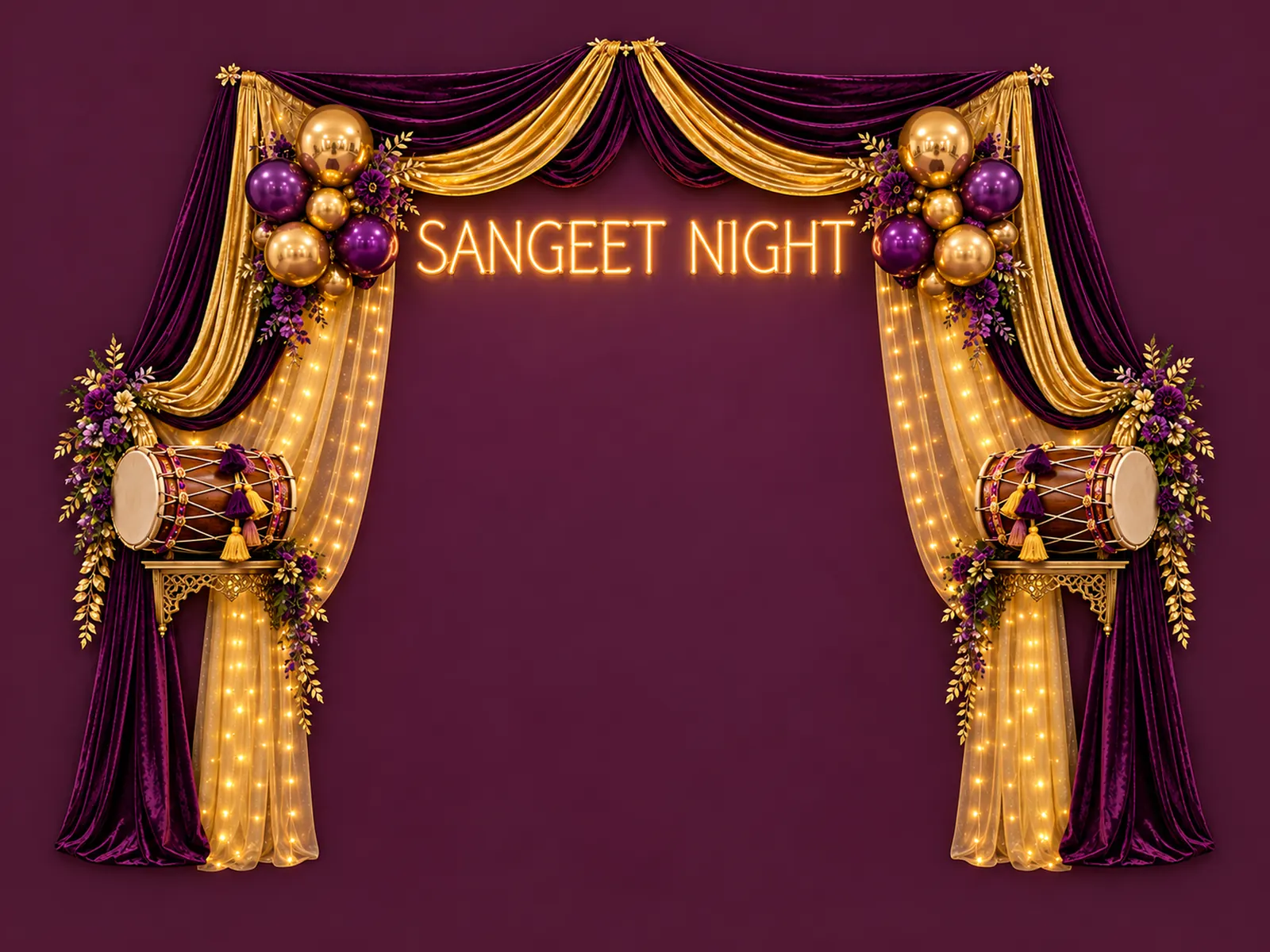 Sangeet Night Backdrop backdrop artwork