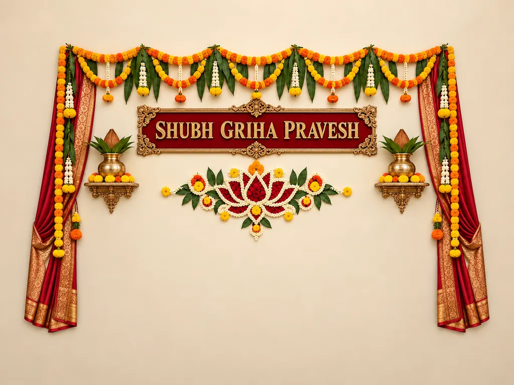 Shubh Griha Pravesh Backdrop backdrop artwork