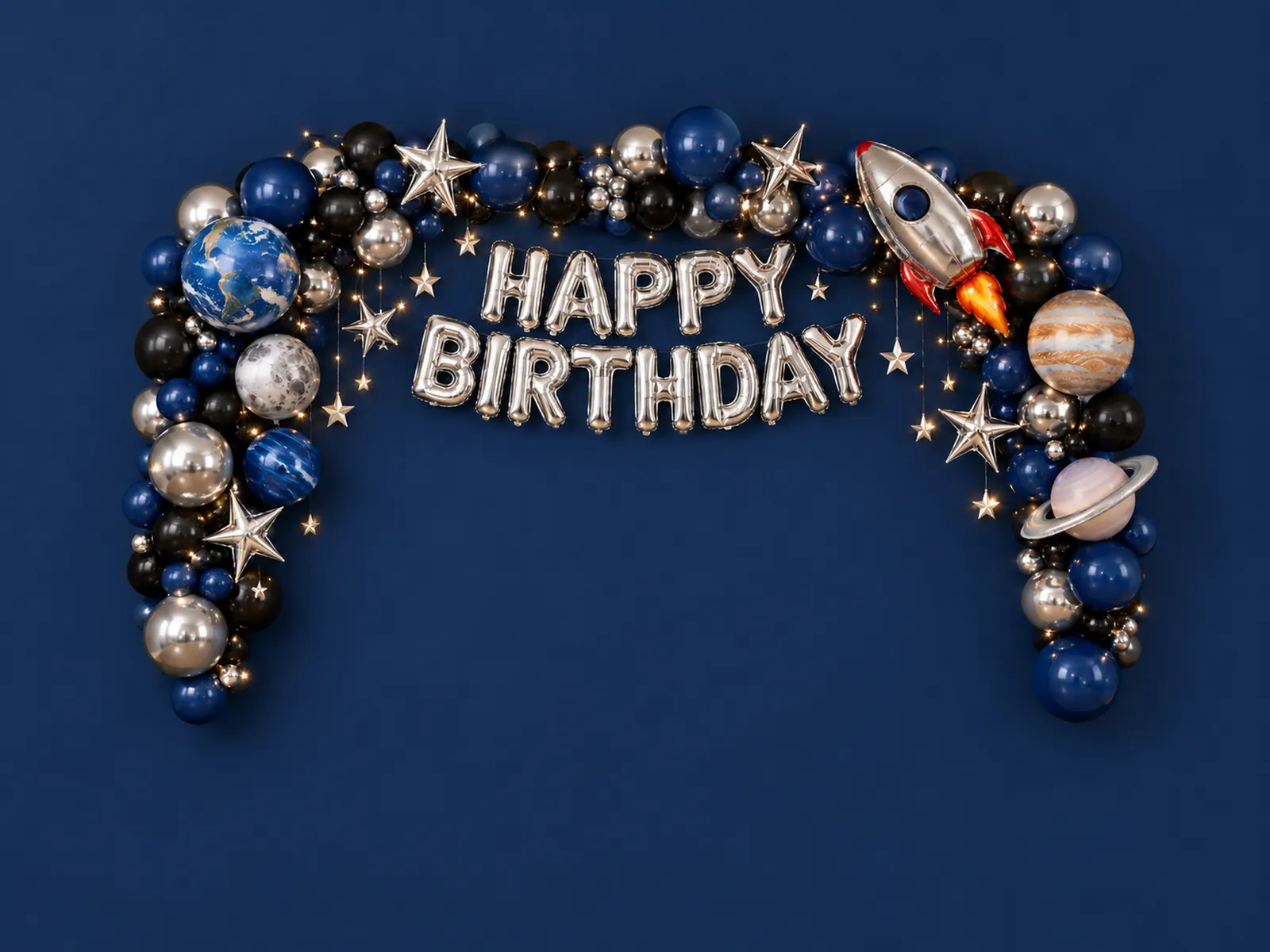 Space Birthday Backdrop backdrop artwork