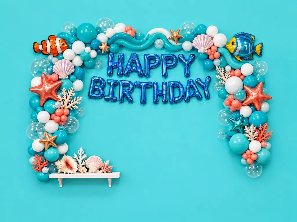 Under the Sea Birthday Backdrop backdrop artwork