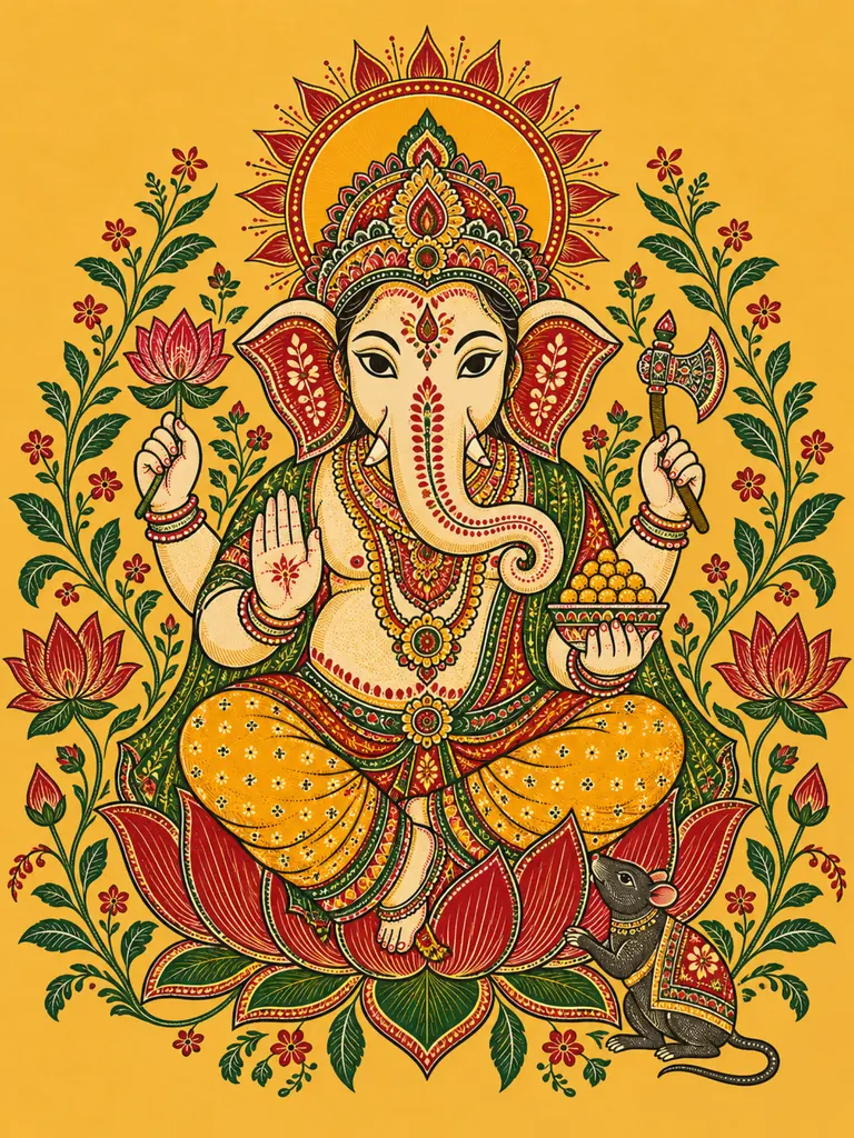 Ganesh Set 12 wall tapestry artwork