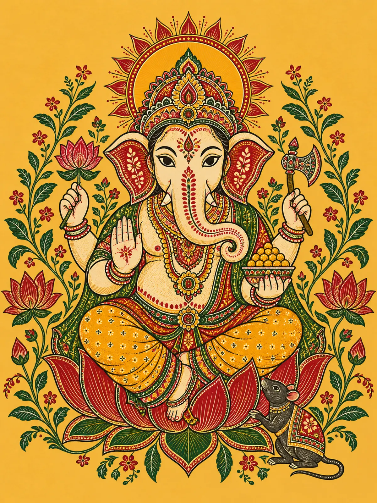 Ganesh Set 12 wall tapestry artwork