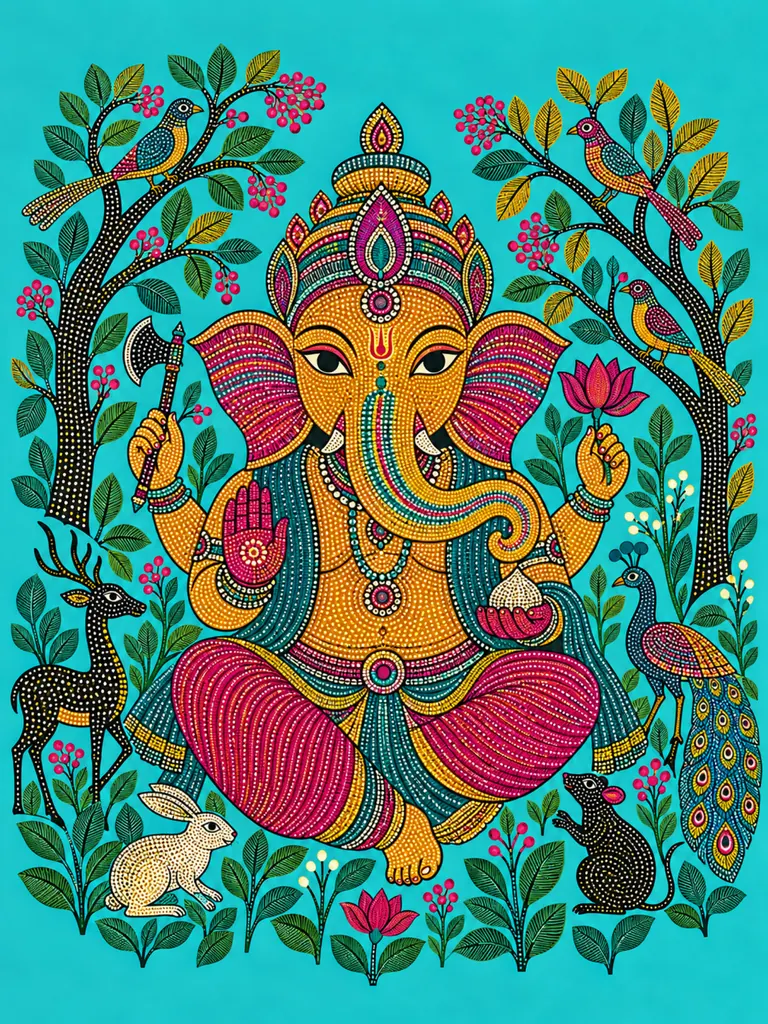 Ganesh Set 14 wall tapestry artwork