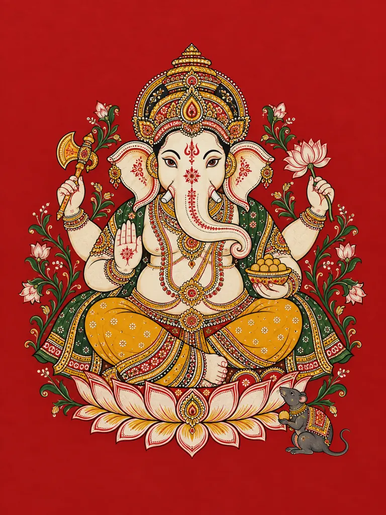 Ganesh Set 16 wall tapestry artwork