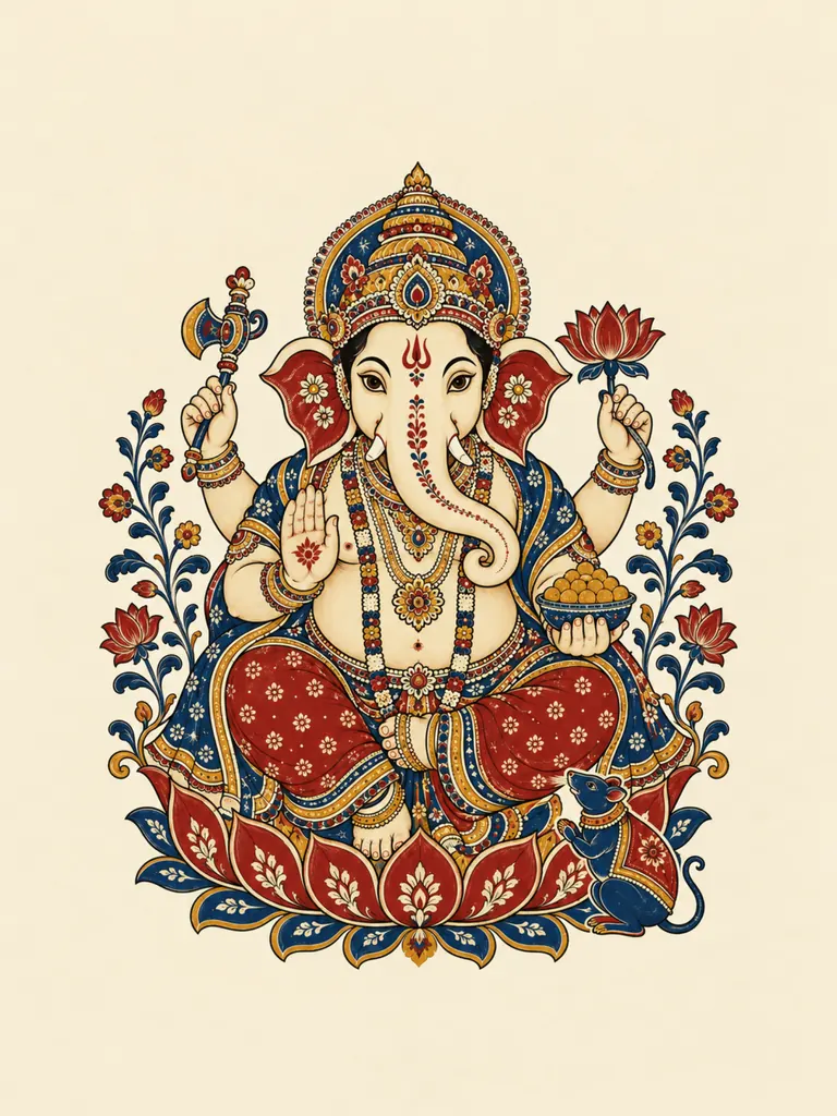 Ganesh Set 17 wall tapestry artwork