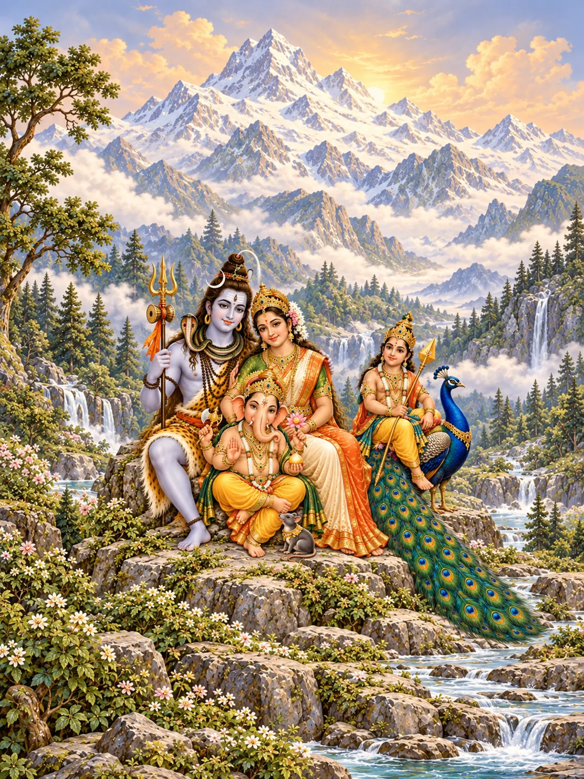 Ganesh Set 7 wall tapestry artwork