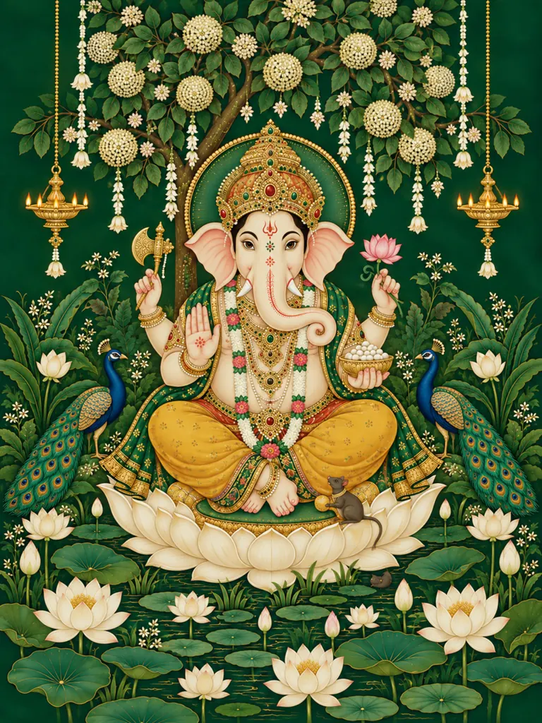 Ganesh Set 8 wall tapestry artwork