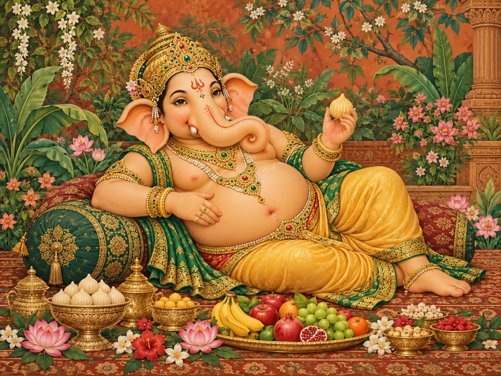 Ganesh Set 9 wall tapestry artwork