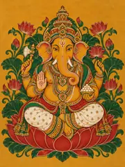 Kerala Mural-Inspired Ganesha