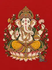 Pattachitra-Inspired Ganesha