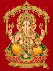 Tanjore-Inspired Ganesha