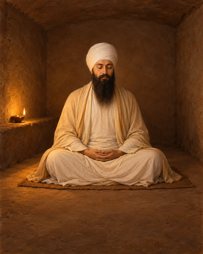Guru Tegh Bahadur Ji at Baba Bakala wall tapestry artwork