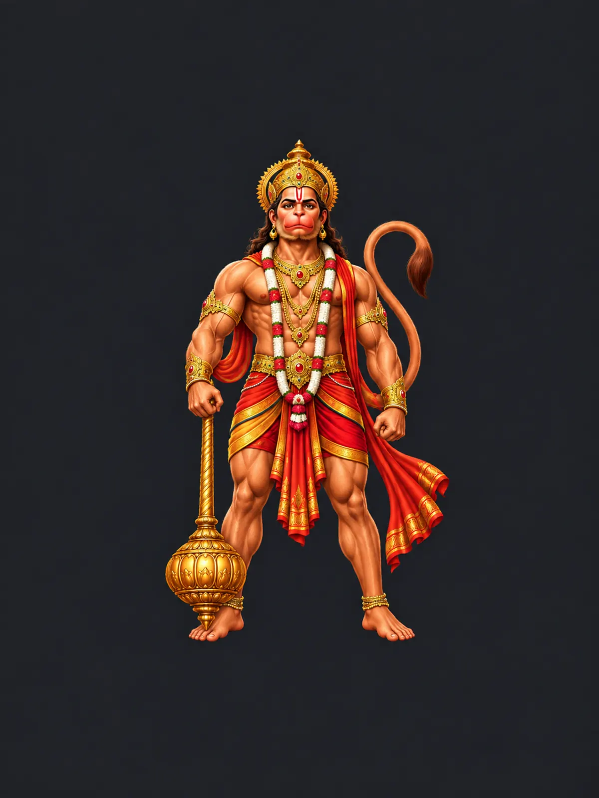 Bajrangbali wall tapestry artwork