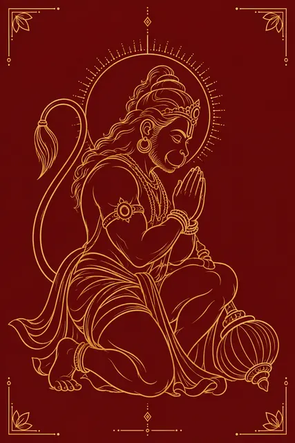 Golden Hanuman in Devotion