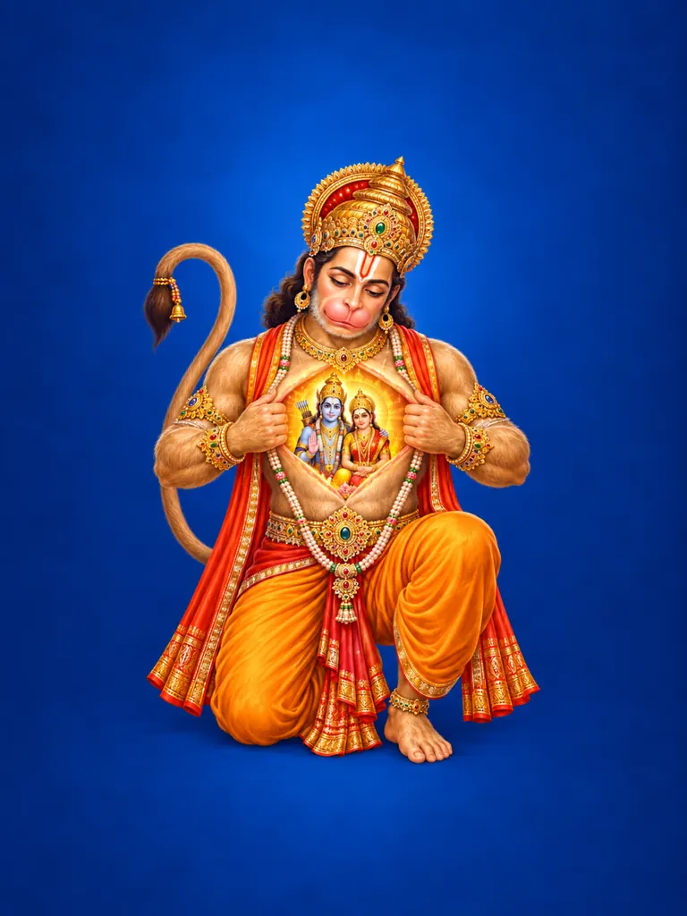 Ram Sita in Hanuman's Heart wall tapestry artwork