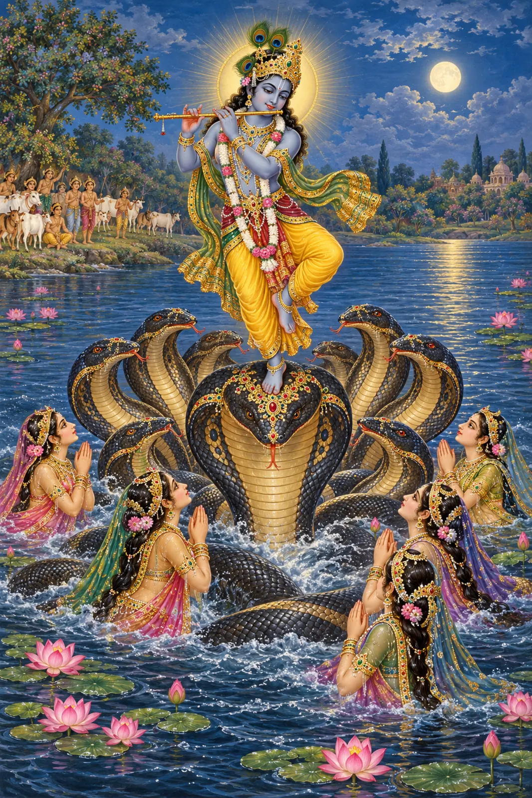 Kaliya Mardan wall tapestry artwork