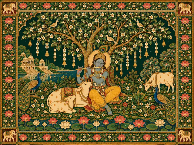 Krishna Beneath the Flowering Tree
