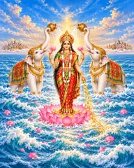 Lakshmi Rising from the Ocean of Milk