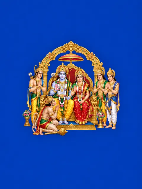 Hanuman Before the Ram Darbar