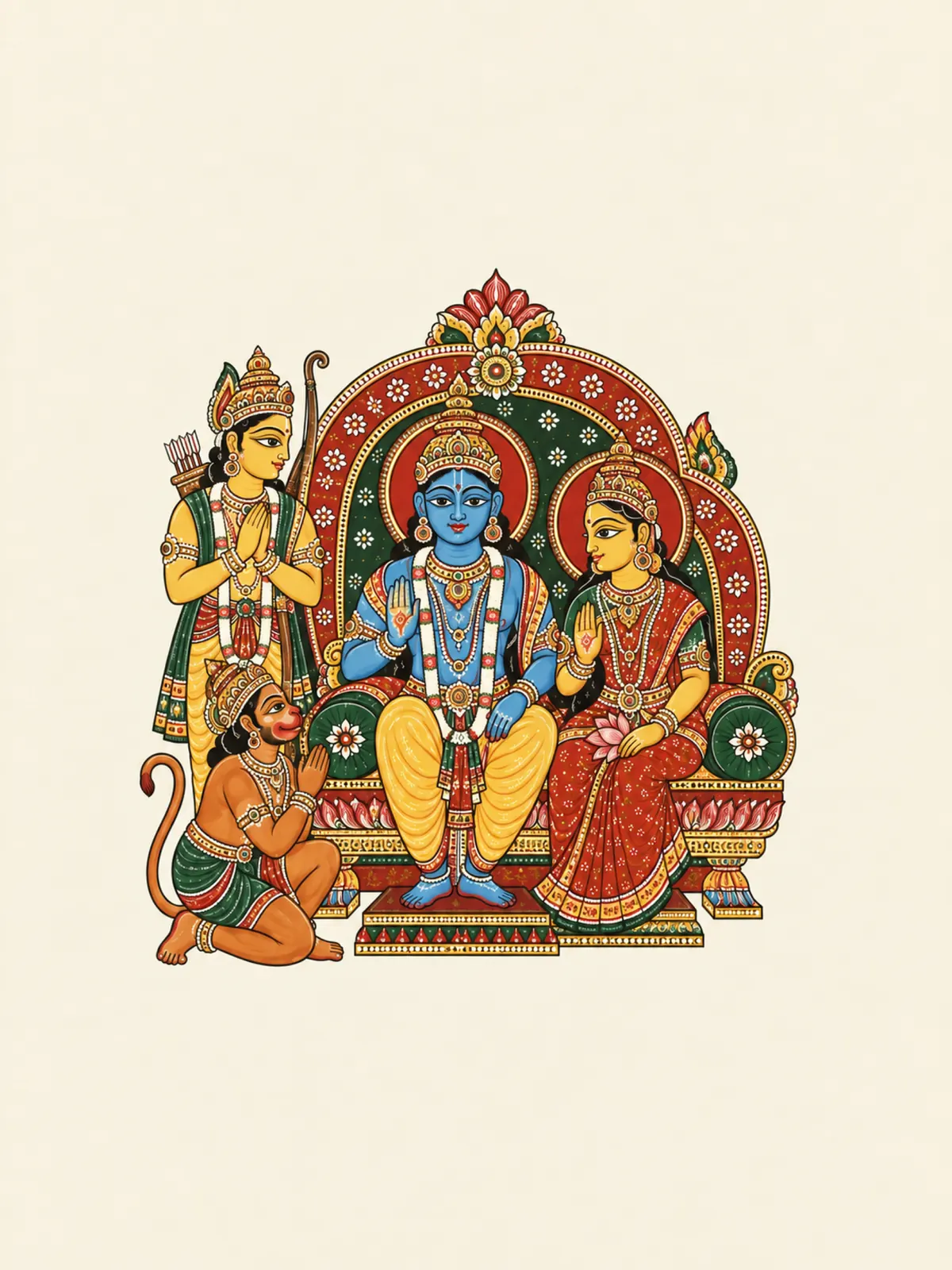Rama Archer Silhouette wall tapestry artwork