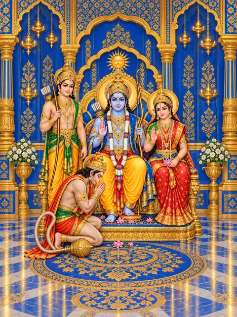 Rama Blessing Hanuman