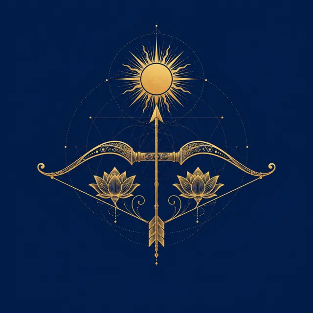 Rama Bow and Arrow Symbol Art