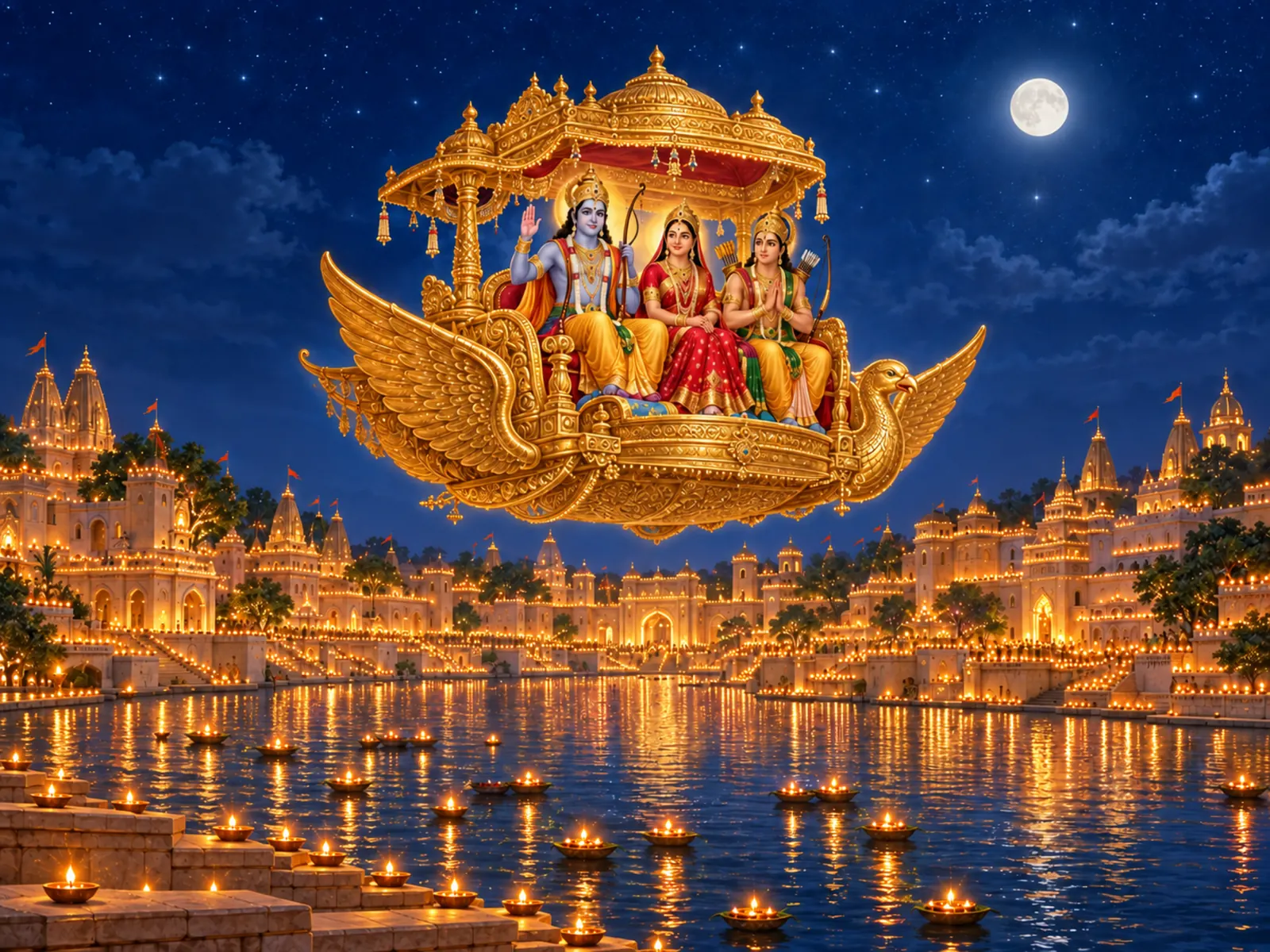 Return to Ayodhya wall tapestry artwork