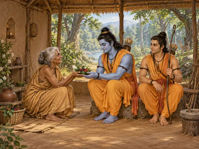 Shabari Offering Berries to Rama