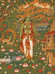 Kerala Mural-Inspired Rama
