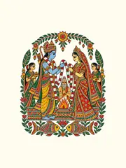 Madhubani-Inspired Ram Sita Vivah