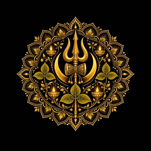Mahashivratri Gold Mandala