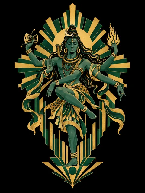 Shiva Tandav Art Deco