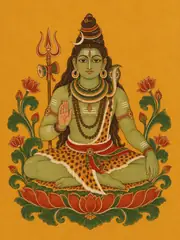 Kerala Mural-Inspired Shiva