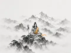 Shiva Ink Wash Himalaya