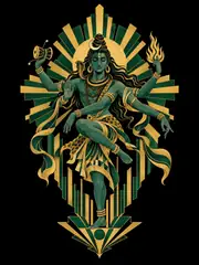 Shiva Tandav Art Deco